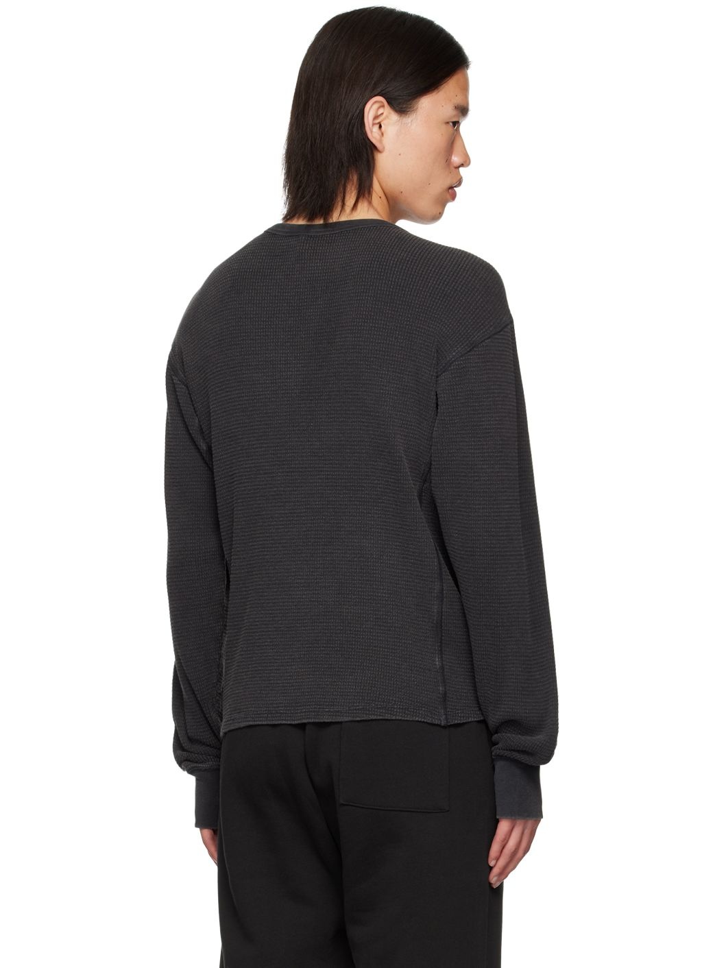 Black Thermal Long Sleeve T-Shirt - 3