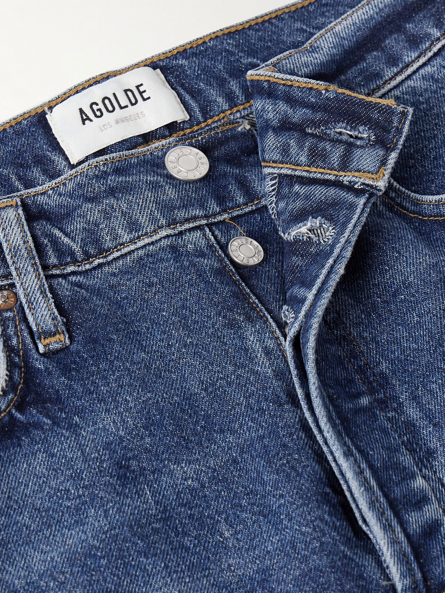 '90s Pinch Waist cropped high-rise straight-leg jeans Dark denim - 5