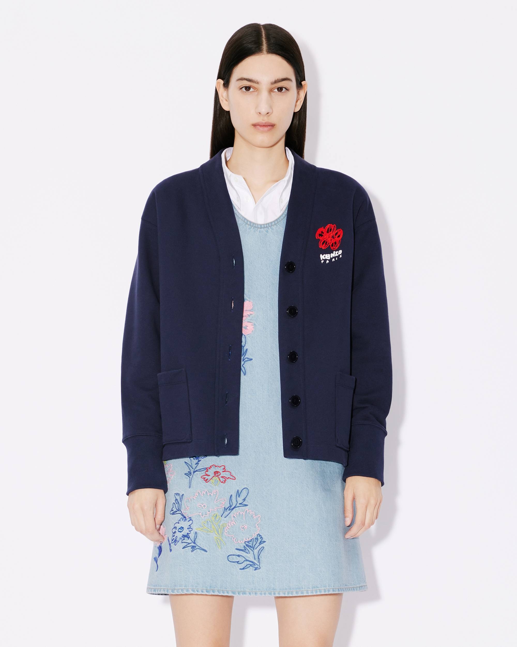 'KENZO Drawn Varsity' embroidered cardigan - 3