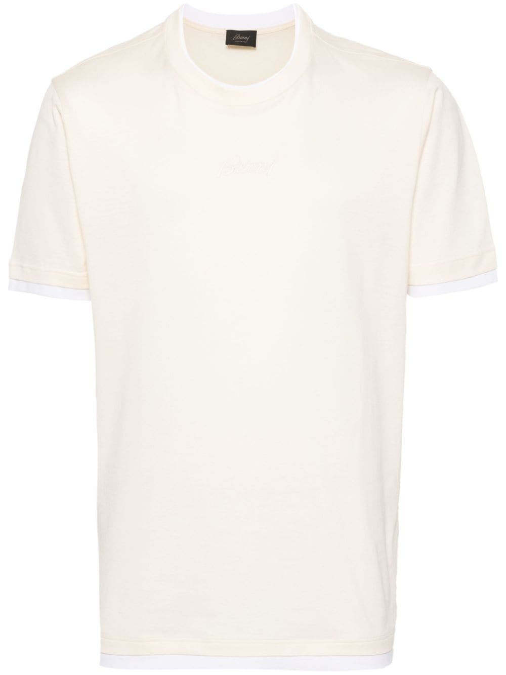 logo-embroidered layered T-shirt - 1