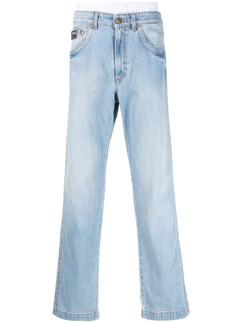 low-rise wide-leg jeans - 1
