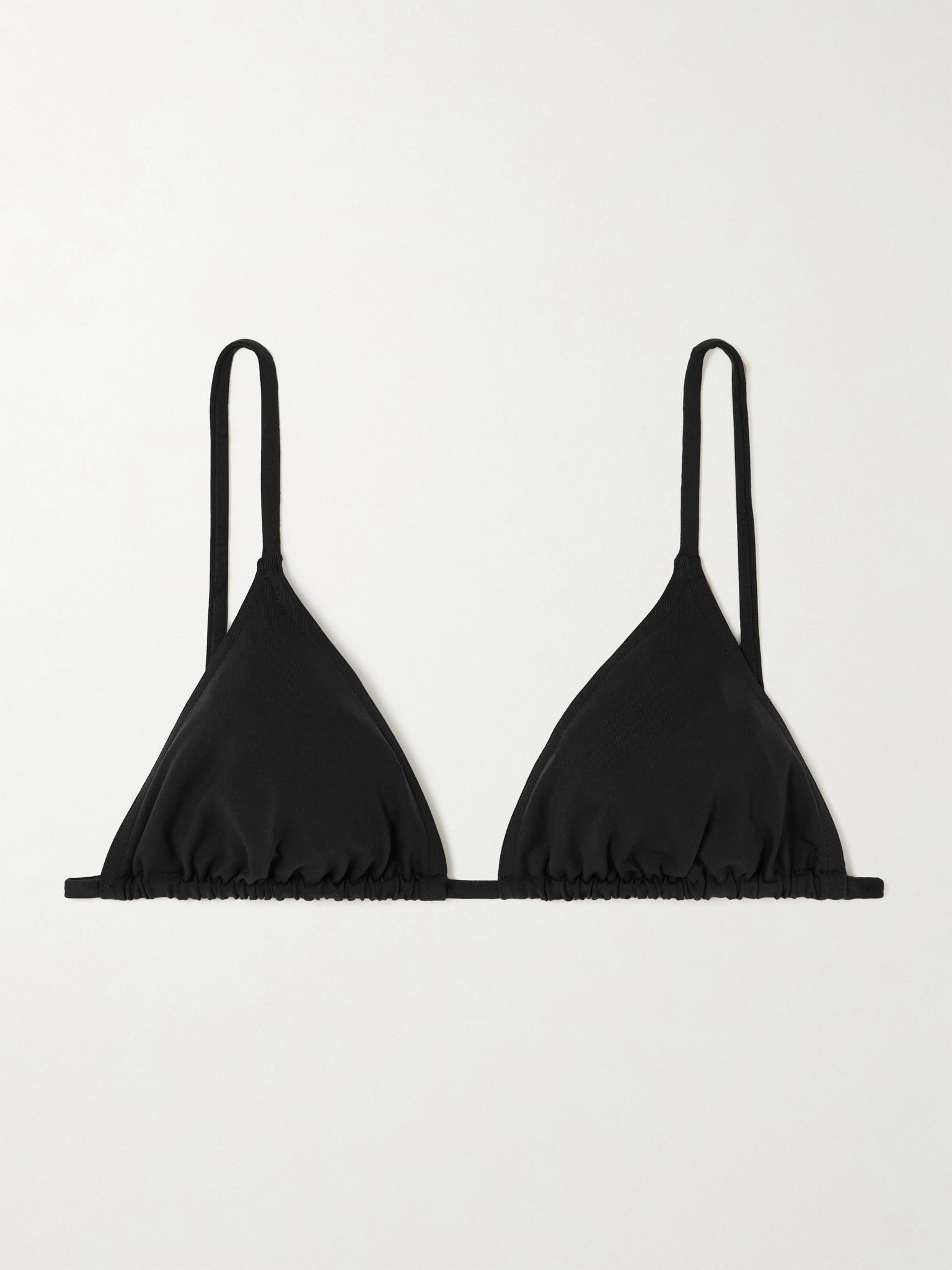 Les Essentiels Mouna triangle bikini top Black - 1
