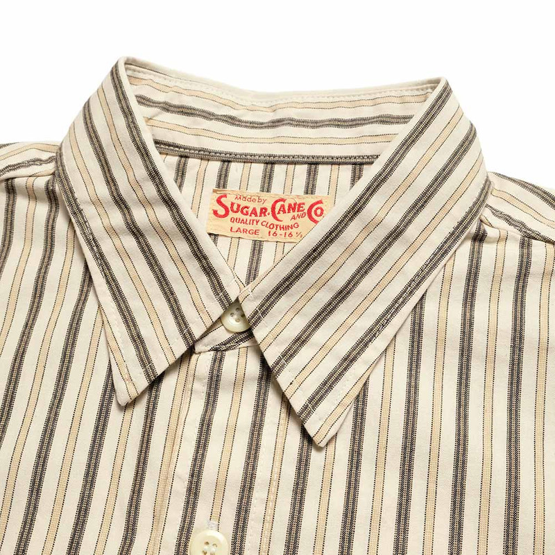 COTTON STRIPE S/S WORK SHIRT - SC39730 4