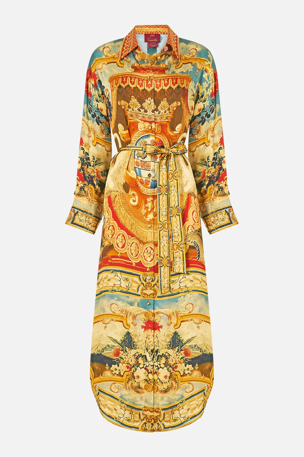 SHIRT DRESS WITH BACK BUTTON DETAIL - 1