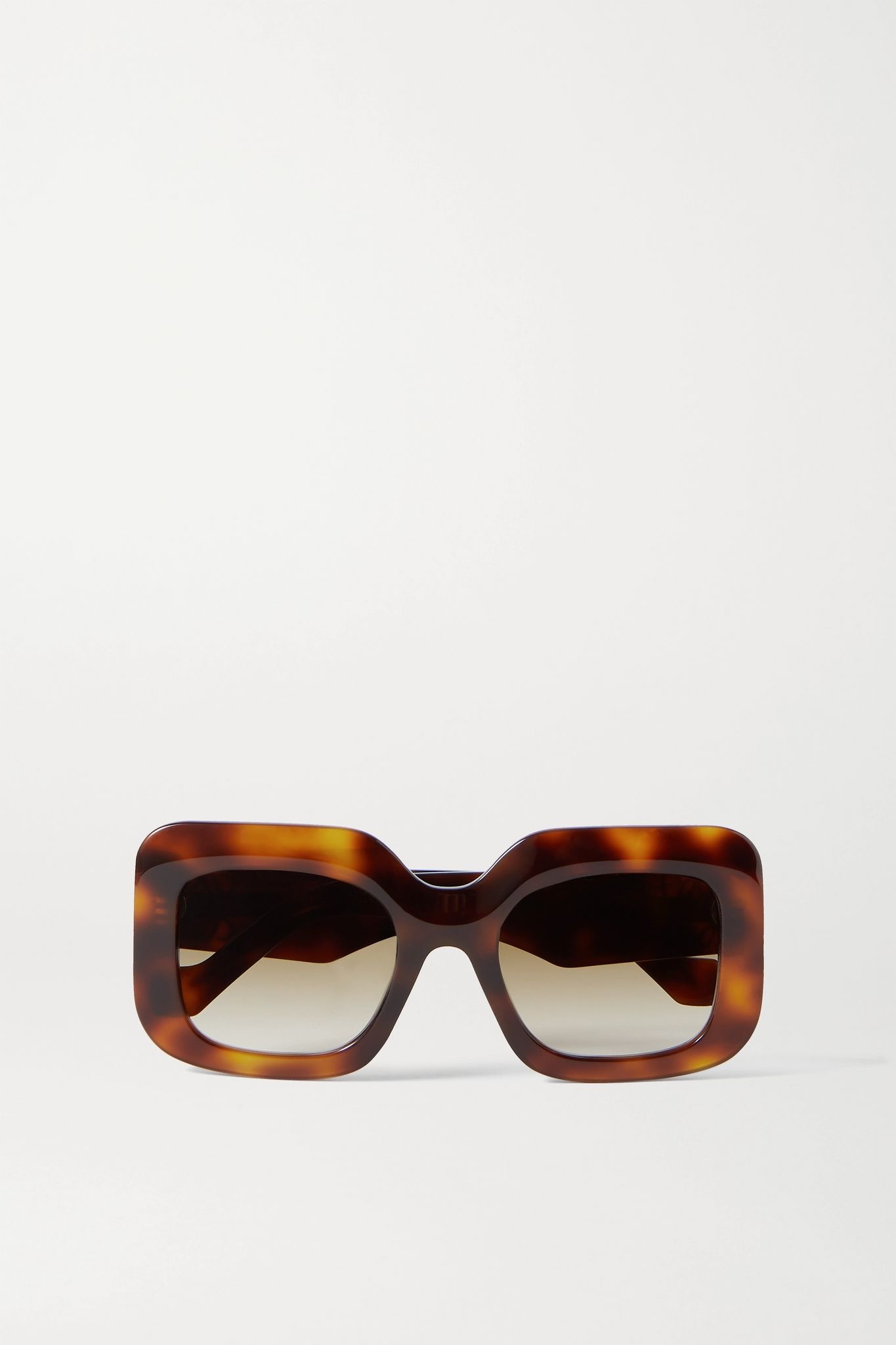 Oversized square-frame tortoiseshell acetate sunglasses - 1