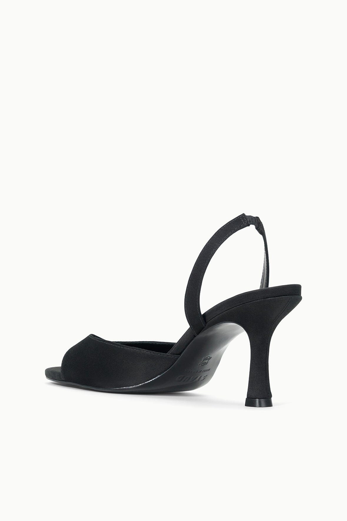 STAUD BRIGITTE HEEL BLACK SATIN 2 - 5