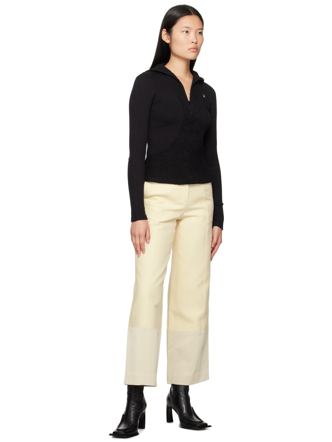 Off-White Embossed Trousers - 4