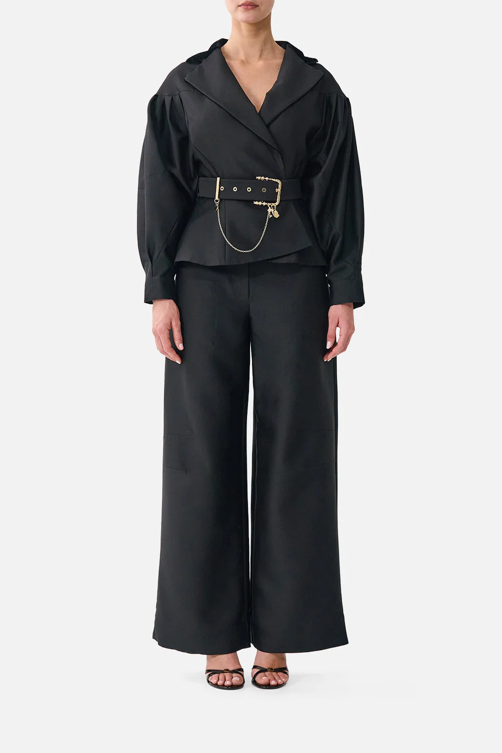 RELAXED TROUSER WITH BACK YOKE LEOPARD LIBERTINE - 1