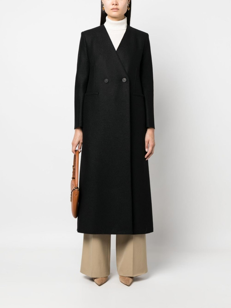 Harris Wharf London double-breasted wool coat outlook
