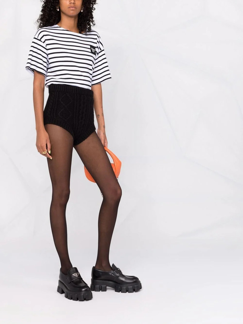 cable-knit shorts 4