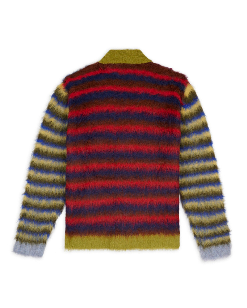 BRAIN DEAD Blurry Lines Alpaca Cardigan - Multi outlook