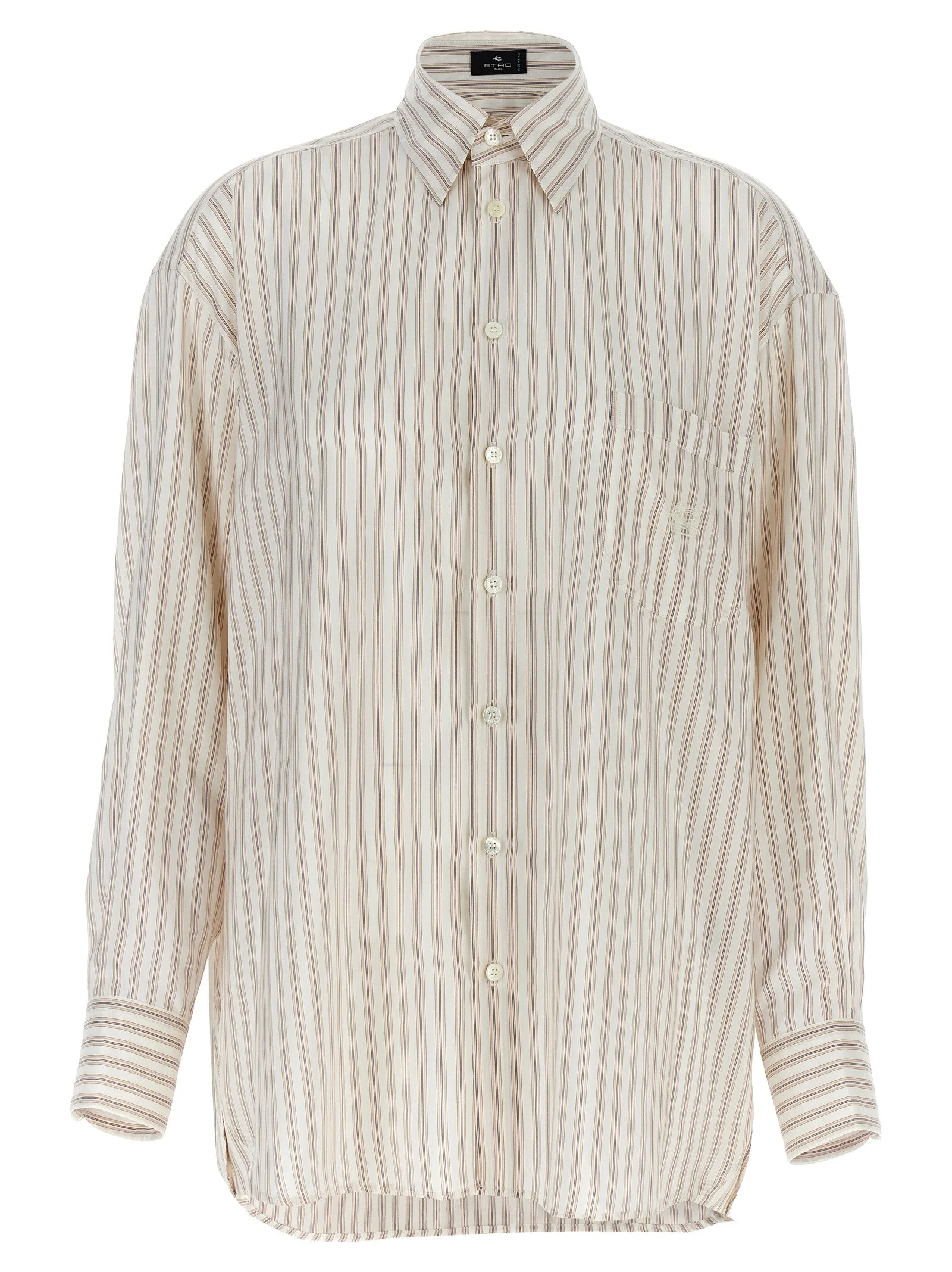 Etro Women Logo Embroidery Striped Shirt - 1