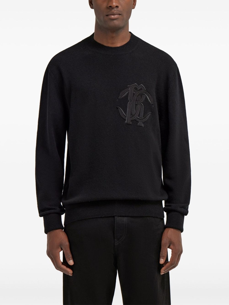 logo-embroidered wool sweatshirt 3