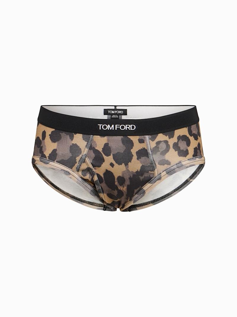 Printed stretch jersey briefs - 1