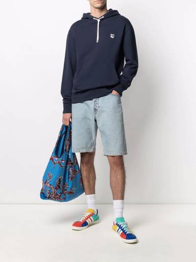 Maison Kitsuné logo-patch cotton hoodie outlook