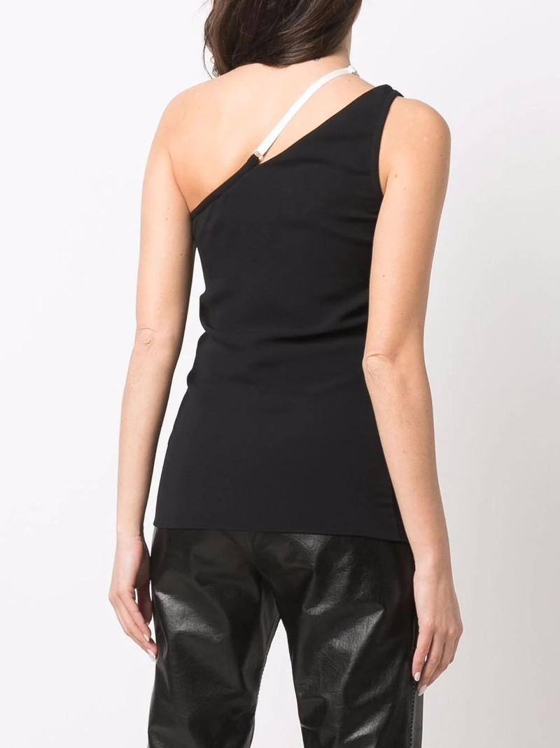 contrast asymmetric strap top 4