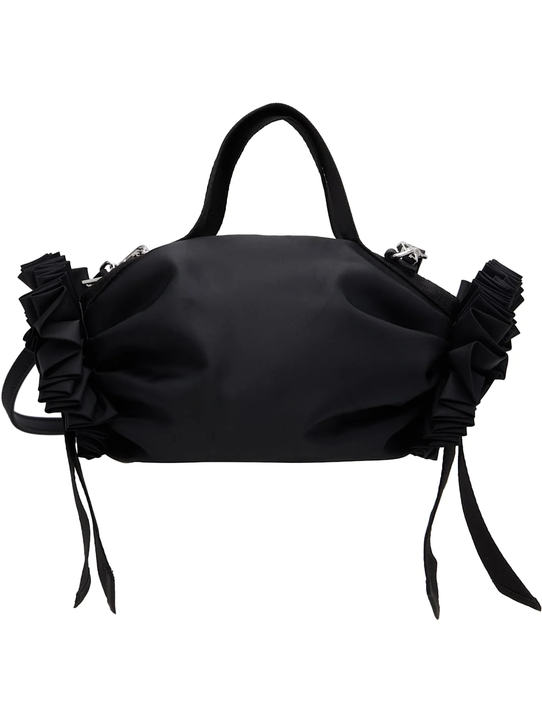 Black Mini Double Ribbon Rosette Bag - 1