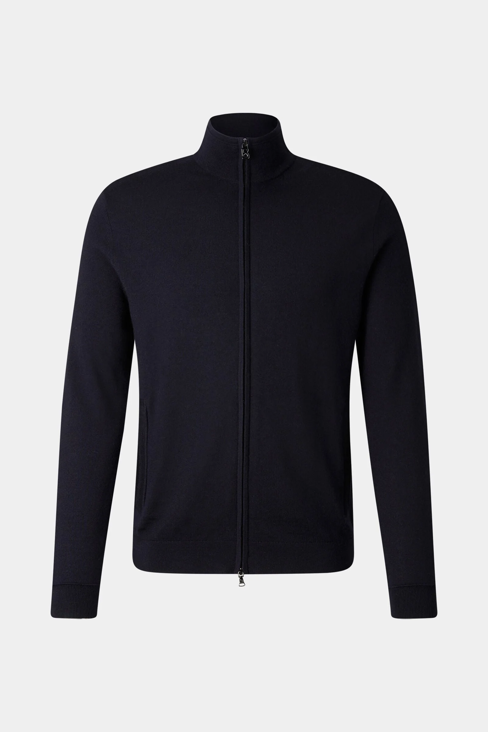 Oscar Virgin Wool Knit Jacket in Navy - 1