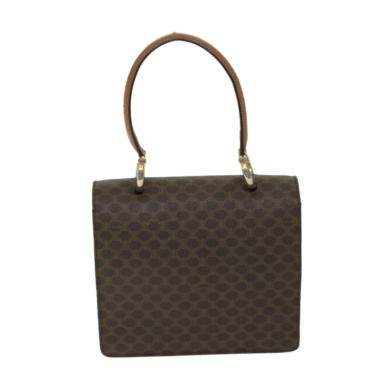 CELINE Macadam Canvas Hand Bag Pvc Brown - 3