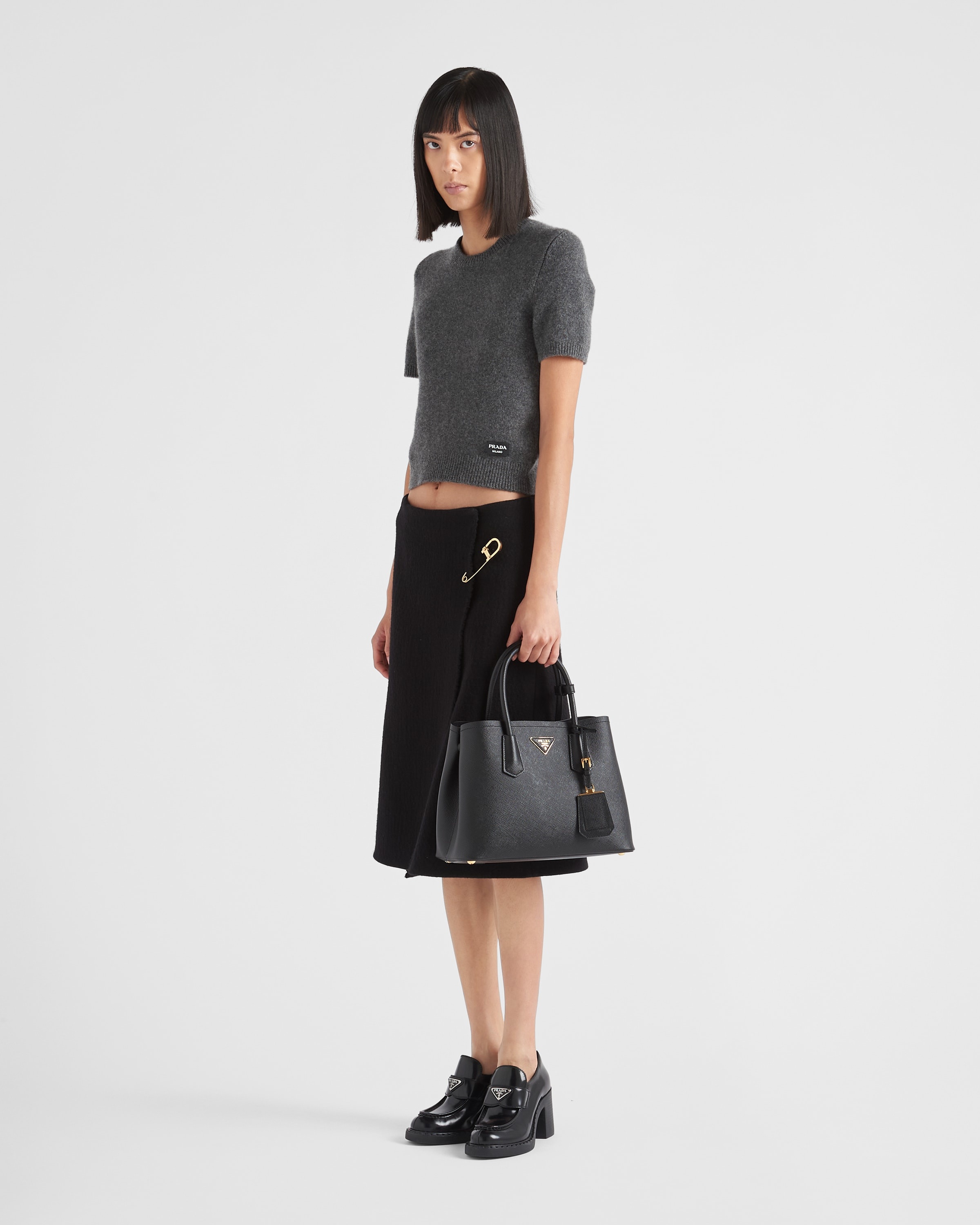 Small Saffiano Leather Double Prada Bag - 2