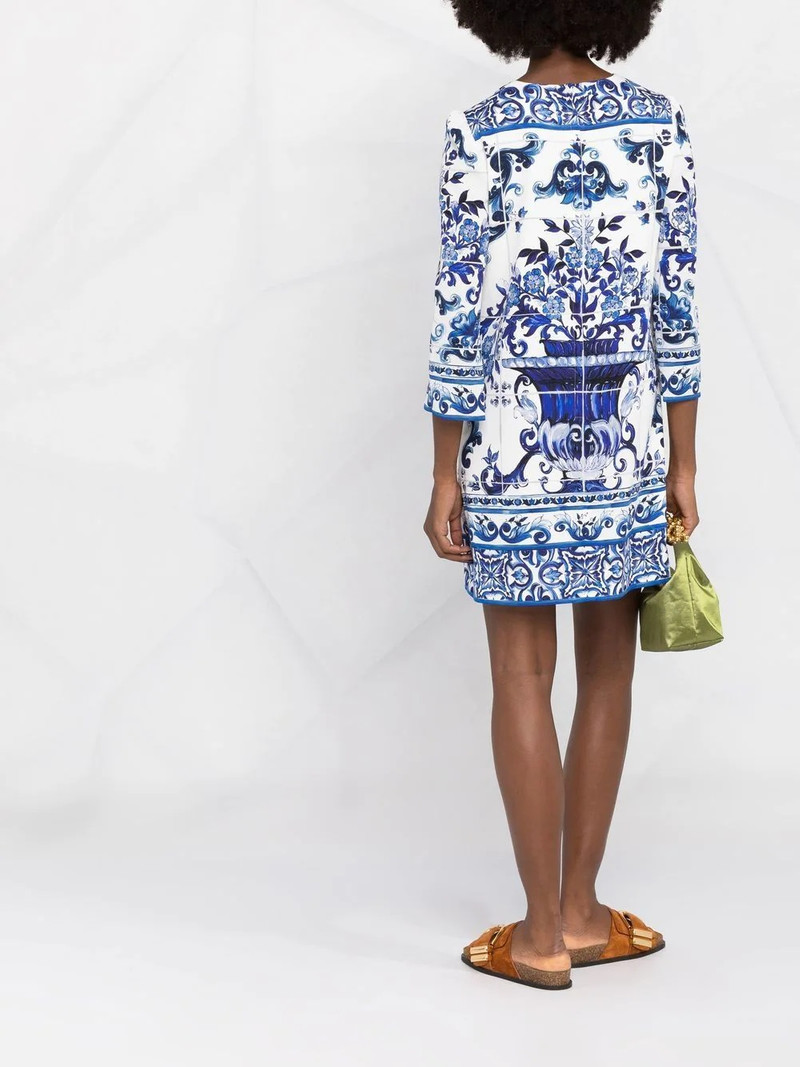 Majolica-print dress 4