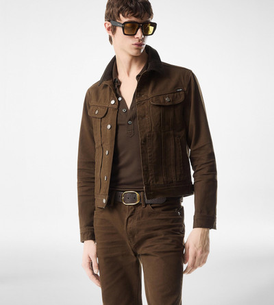 TOM FORD TWILL CORD COLLAR DENIM JACKET outlook