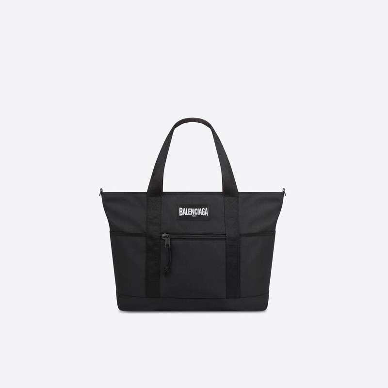 Men's Oversized Large Shopper Tote Bag in Black 1