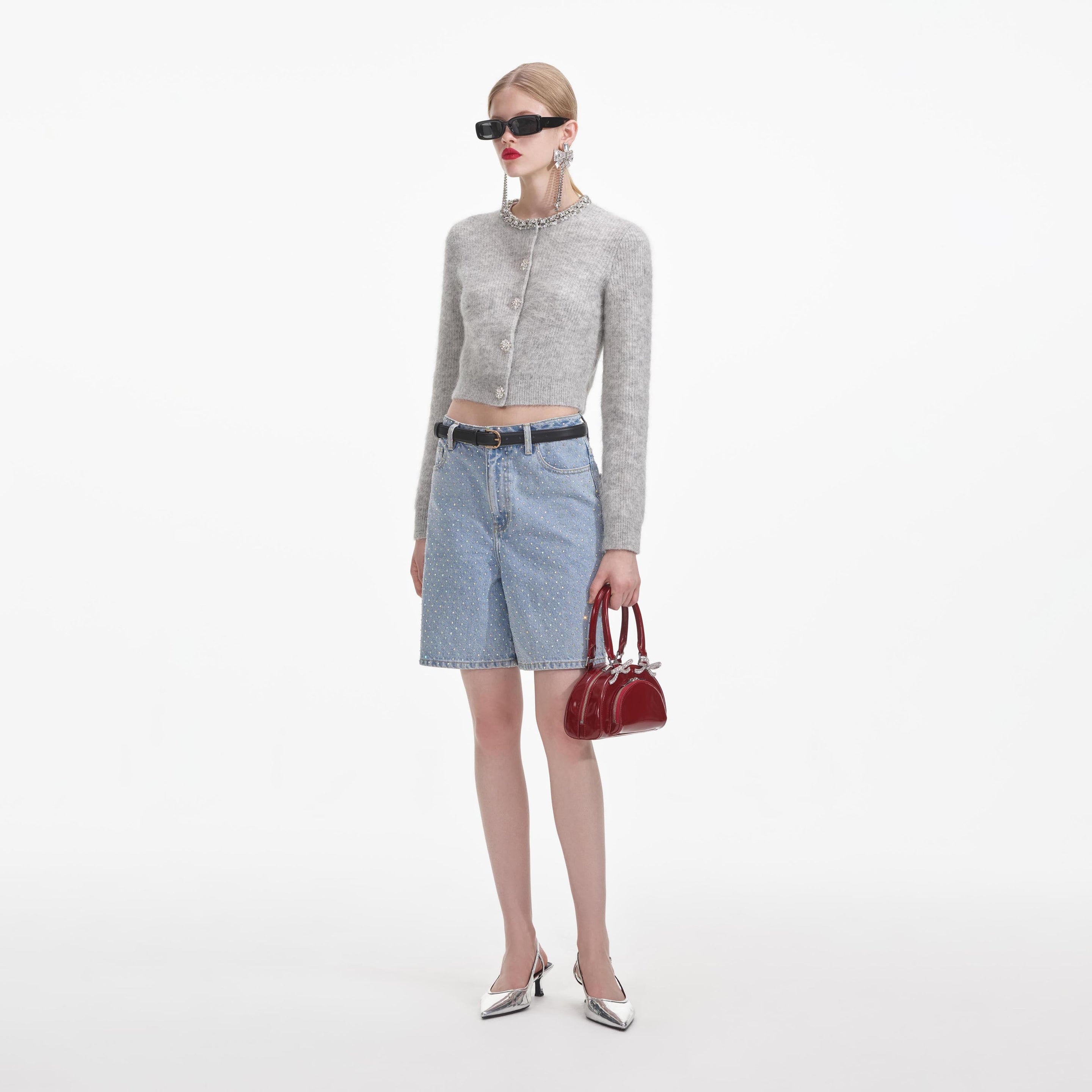 Grey Soft Knit Cardigan - 2