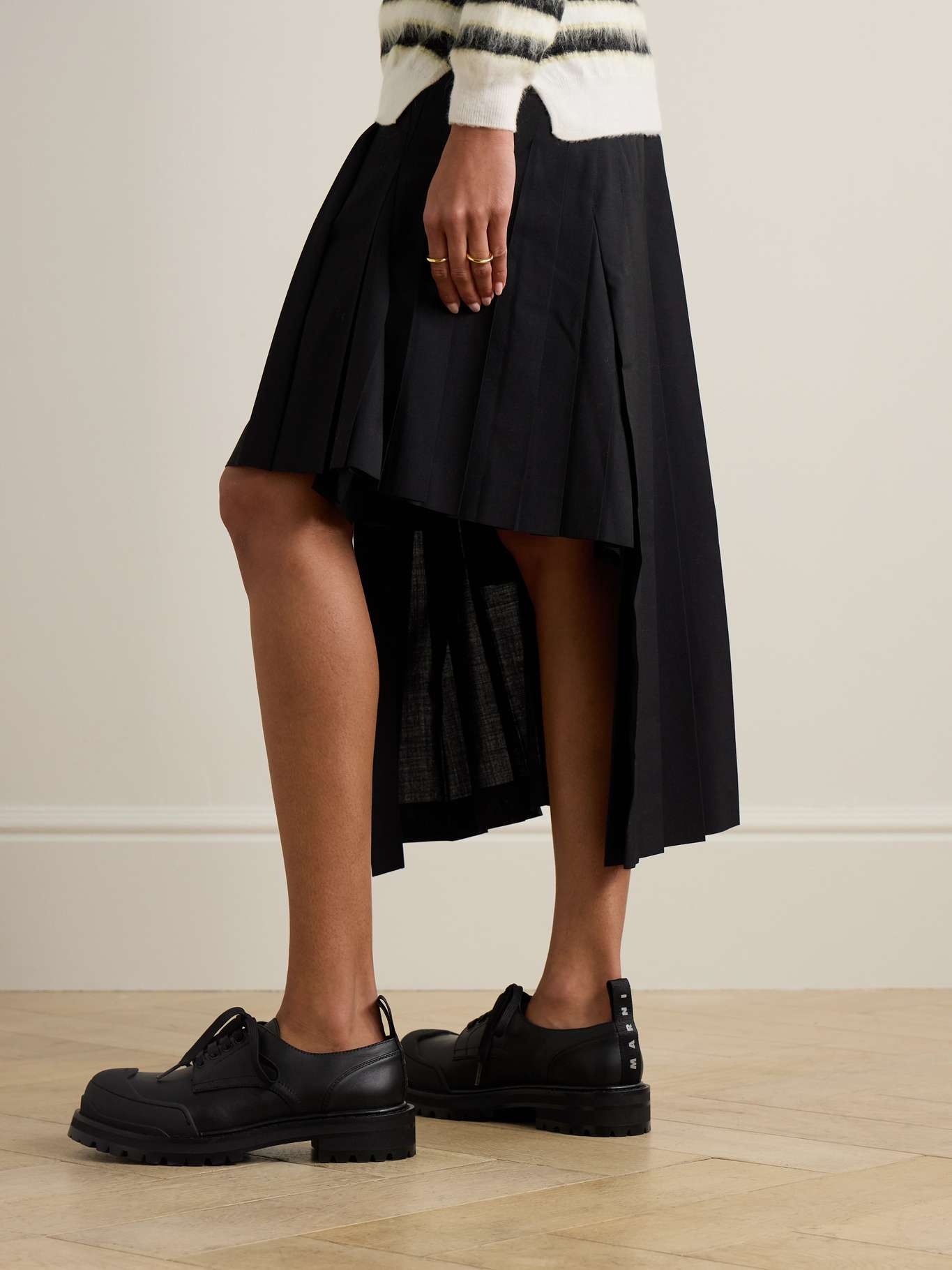 Marni Dada rubber trimmed leather brogues netaporter REVERSIBLE