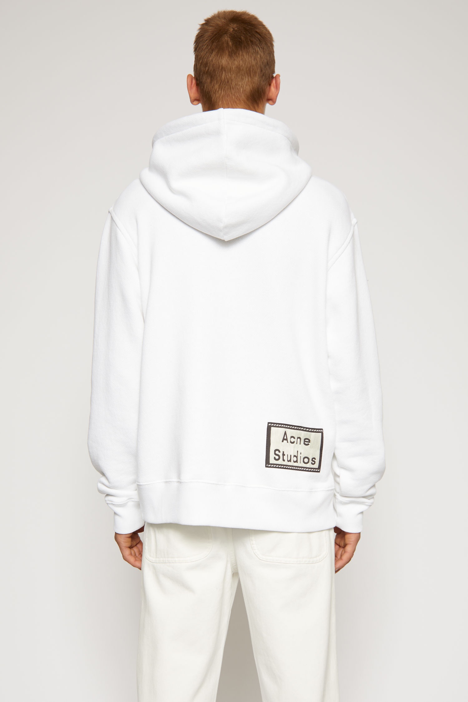 Reverse-label hooded sweatshirt optic white - 2