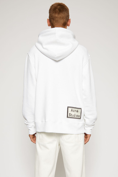 Acne Studios Reverse-label hooded sweatshirt optic white outlook