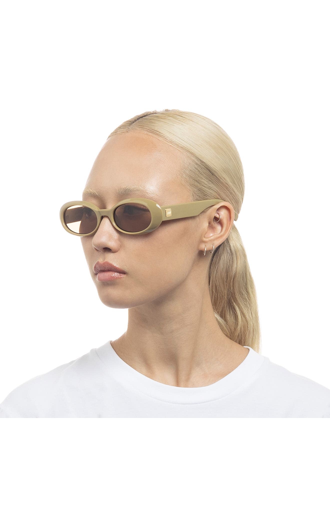 Le Specs Work It 53mm Oval Sunglasses in Biscotti at Nordstrom - 6