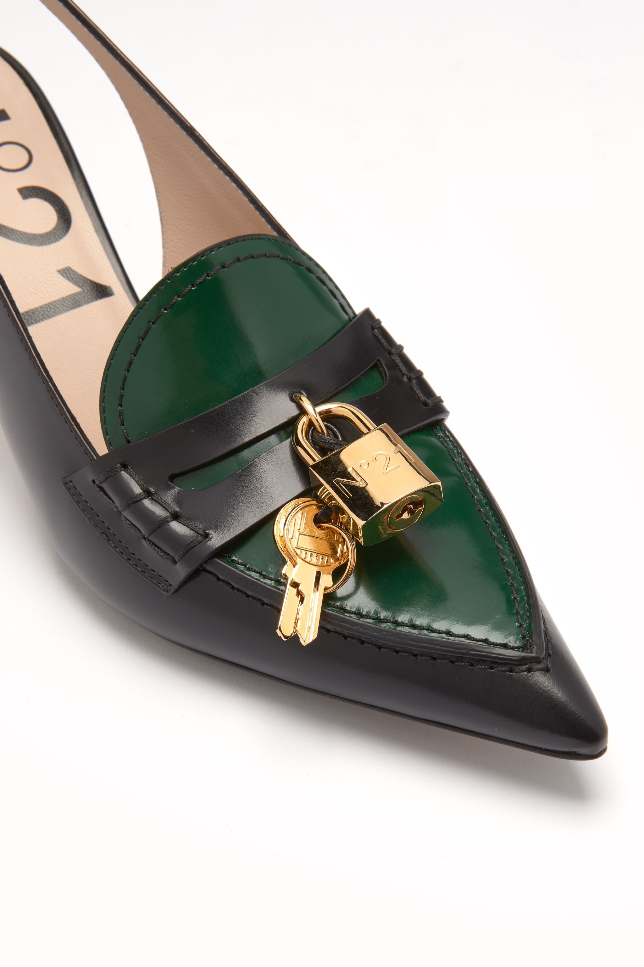 LOCK-EMBELLISHED SLINGBACK PUMPS - 5