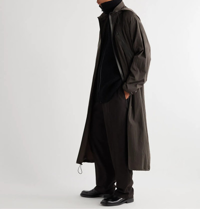 Bottega Veneta Oversized Washed-Shell Hooded Raincoat outlook