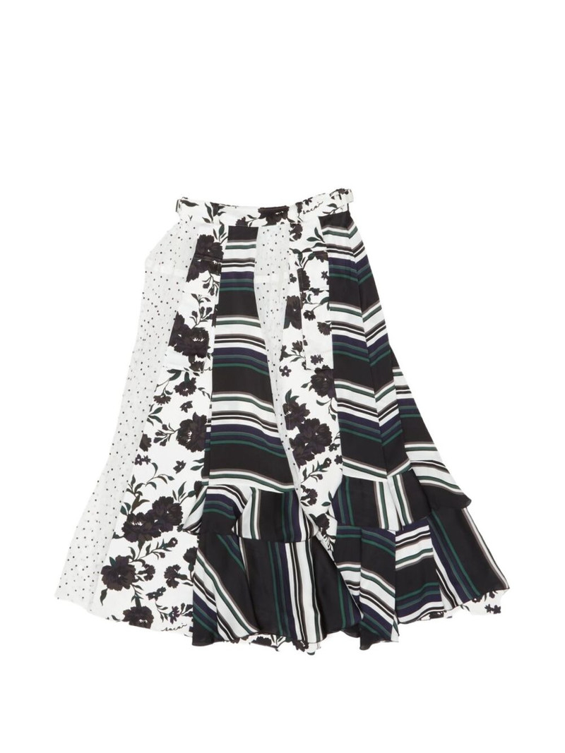 patchwork floral-print skirt 1