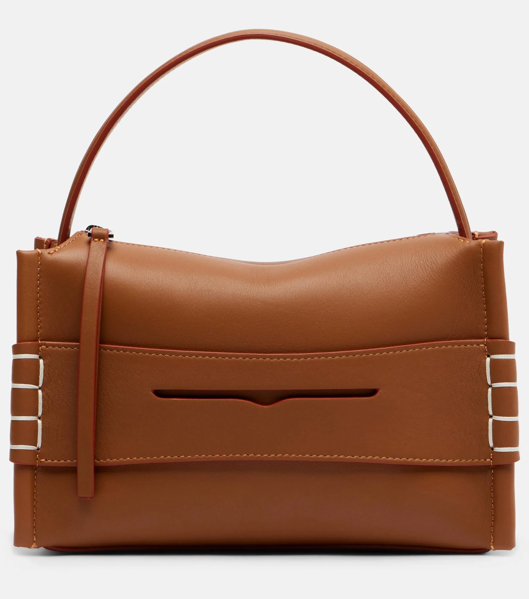 Loafer leather top-handle bag - 1