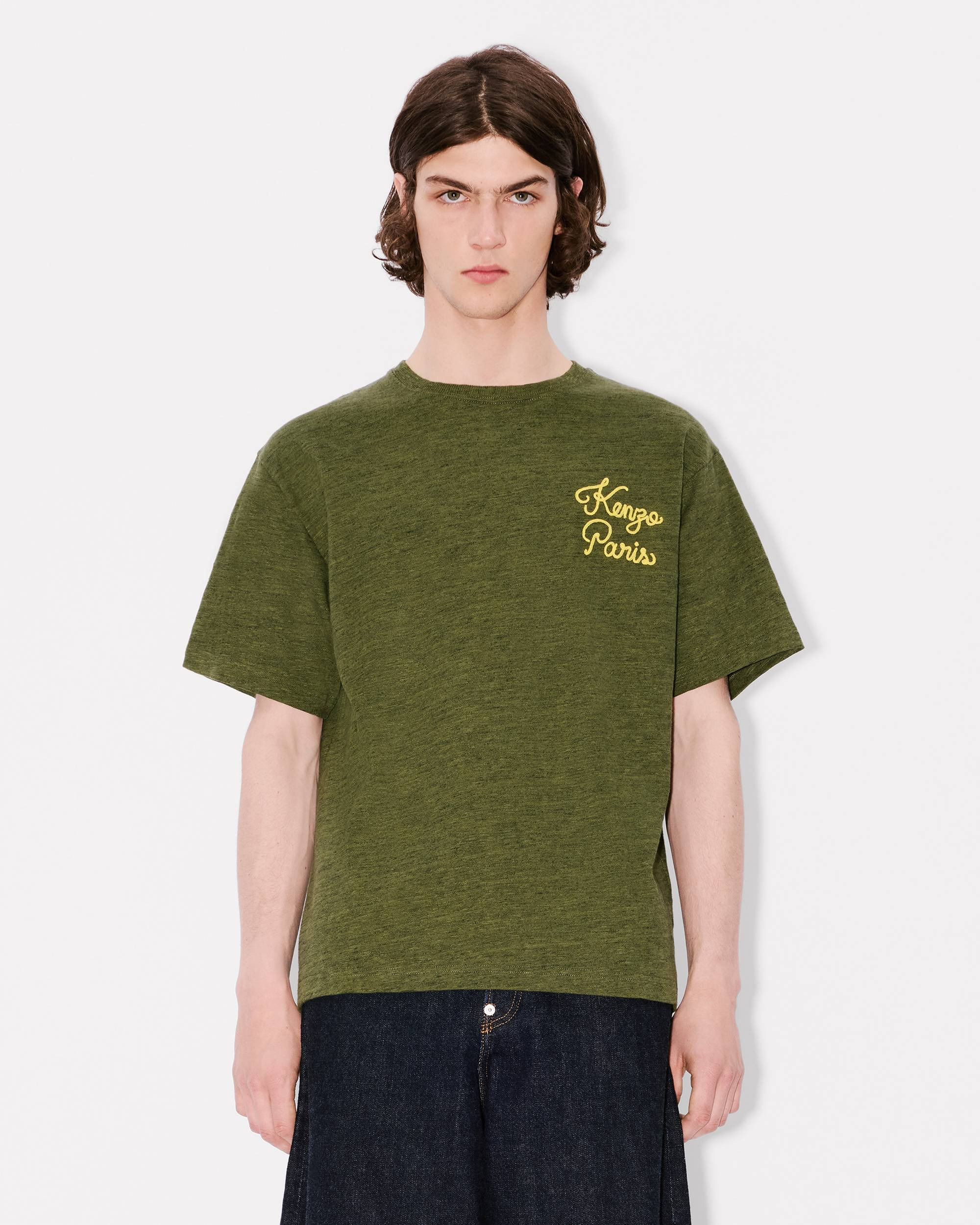 'KENZO Paris Chainstitch' embroidered T-shirt in cotton - 3