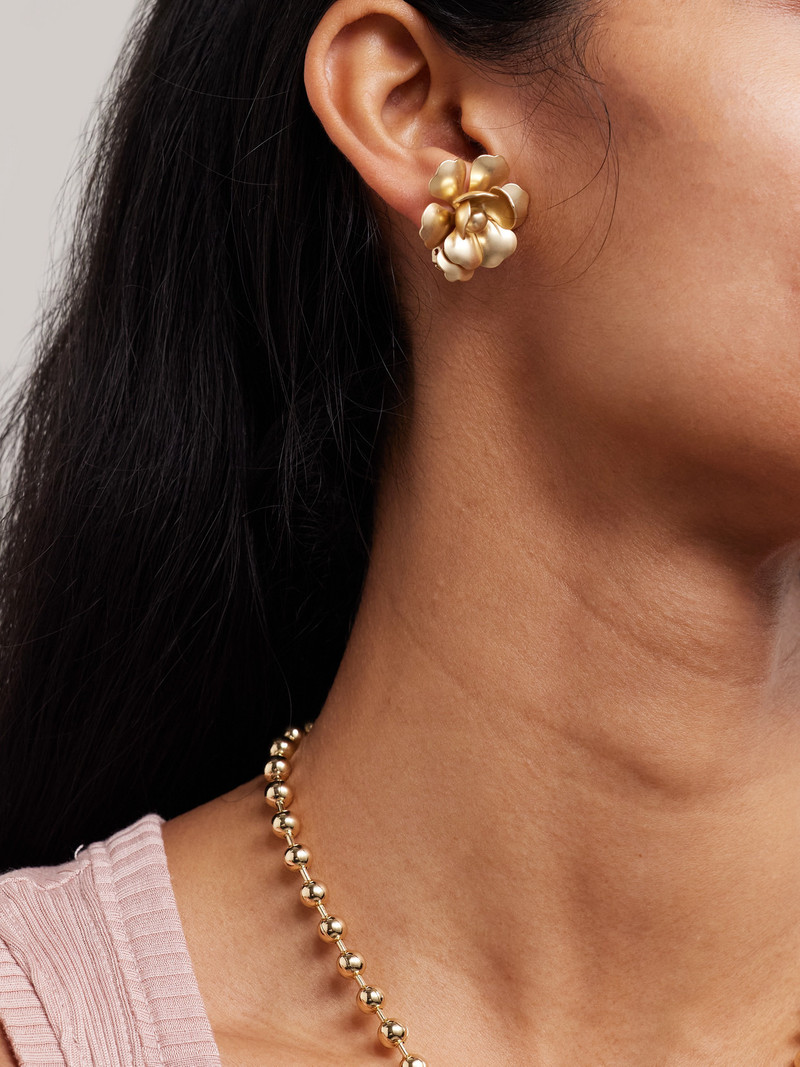 ROXANNE ASSOULIN The Flower Gold-tone Clip Earrings outlook