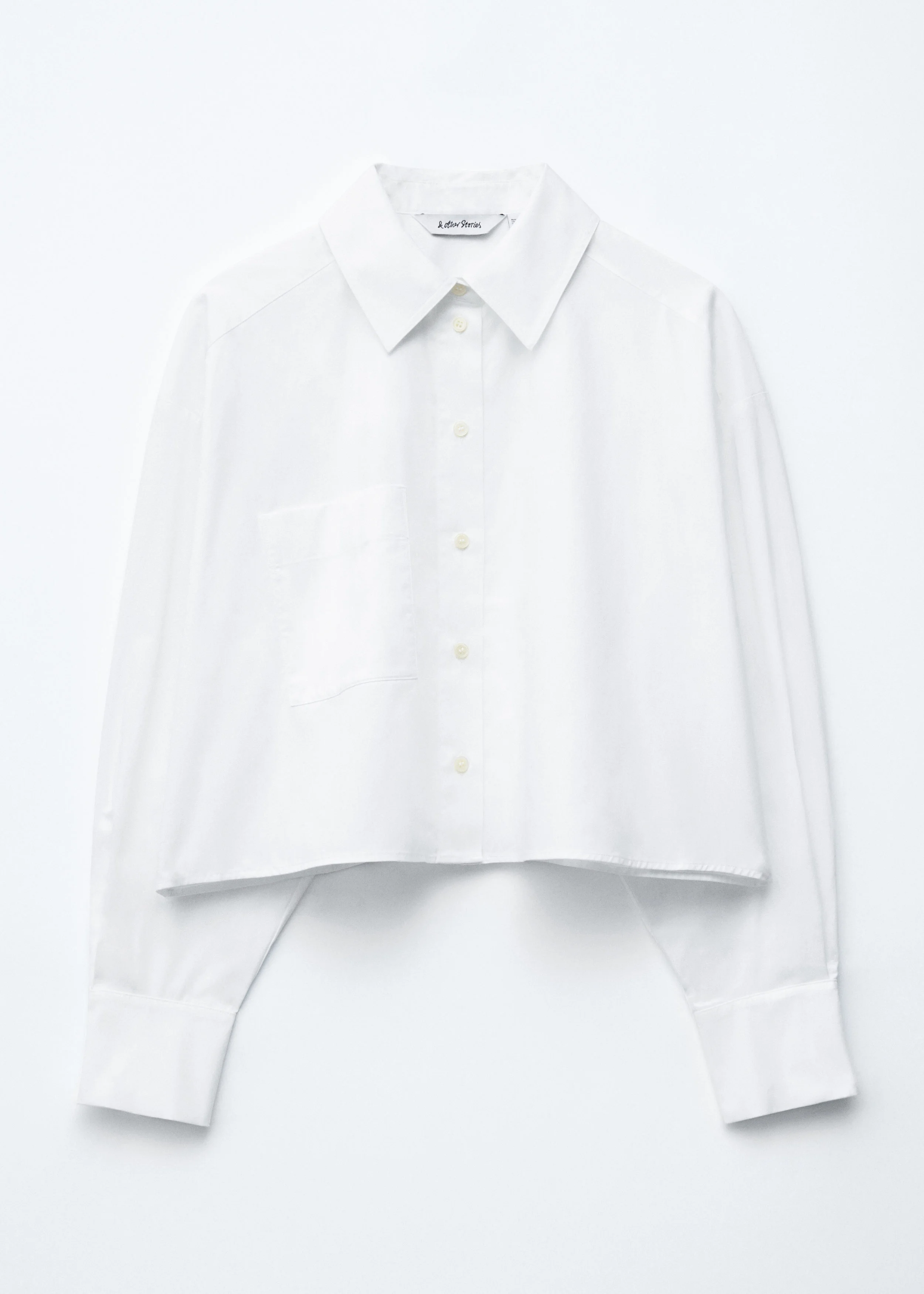 Cropped Oversized Cotton Shirt - 1