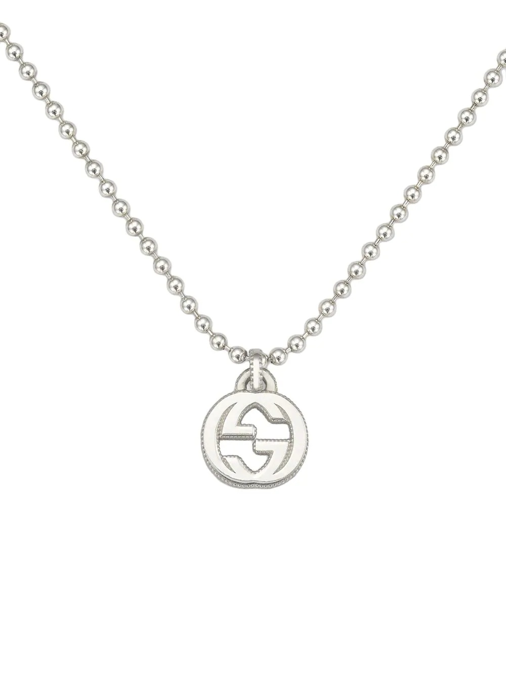 Interlocking G necklace in silver - 4