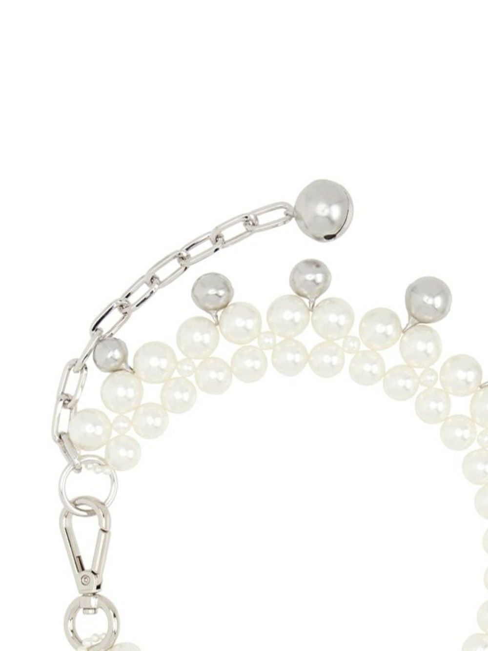 DOUBLE BELL CHARM AND PEARL NECKLACE - 2