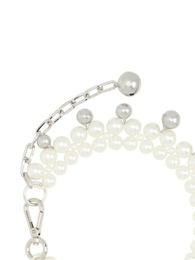 Simone Rocha DOUBLE BELL CHARM AND PEARL NECKLACE outlook