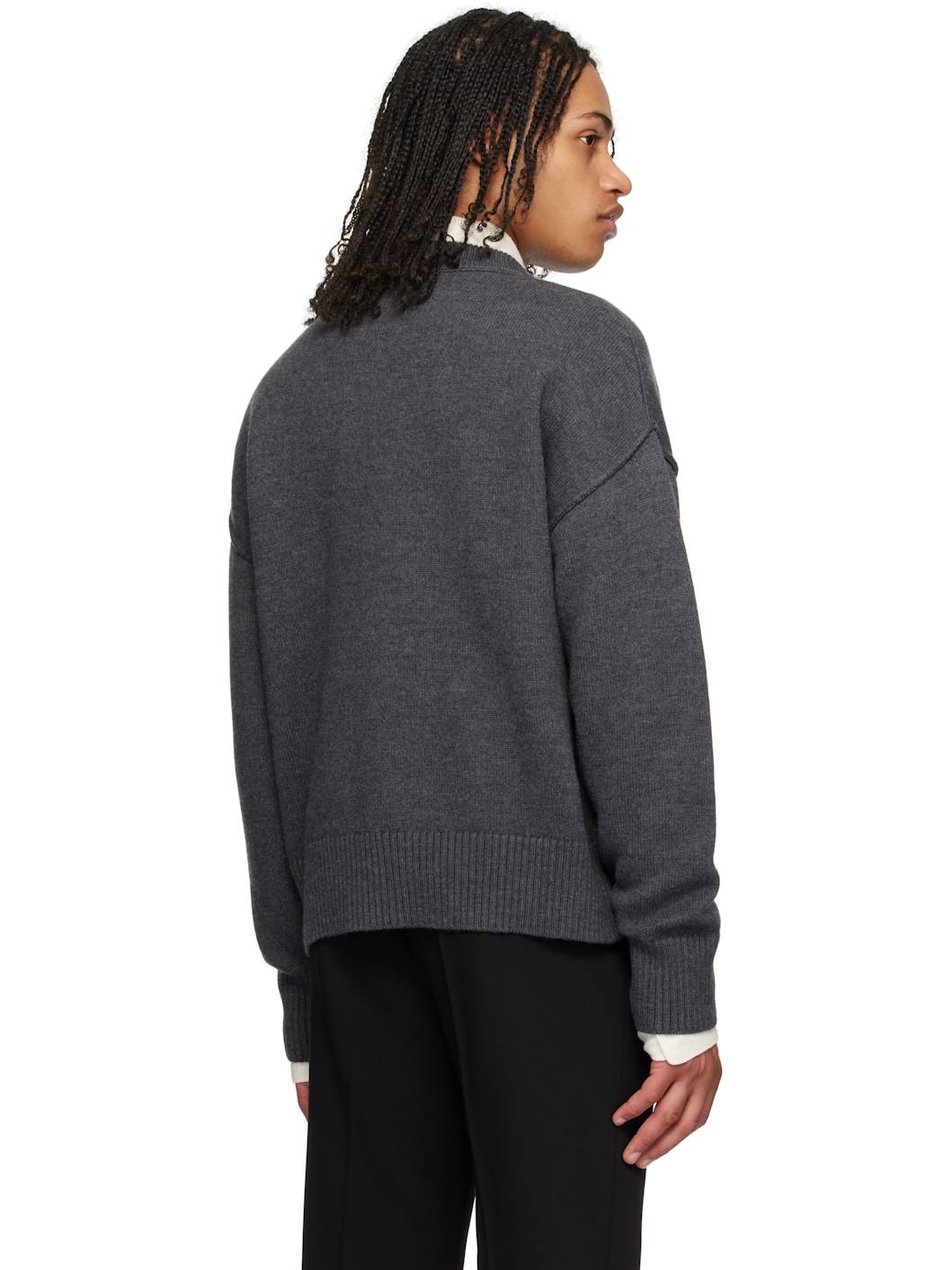 Gray Ami de Coeur Sweater - 3