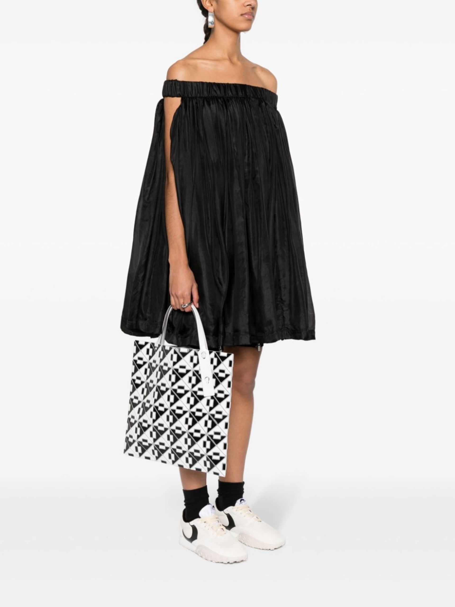 Black Connect Geometric Tote Bag - 2