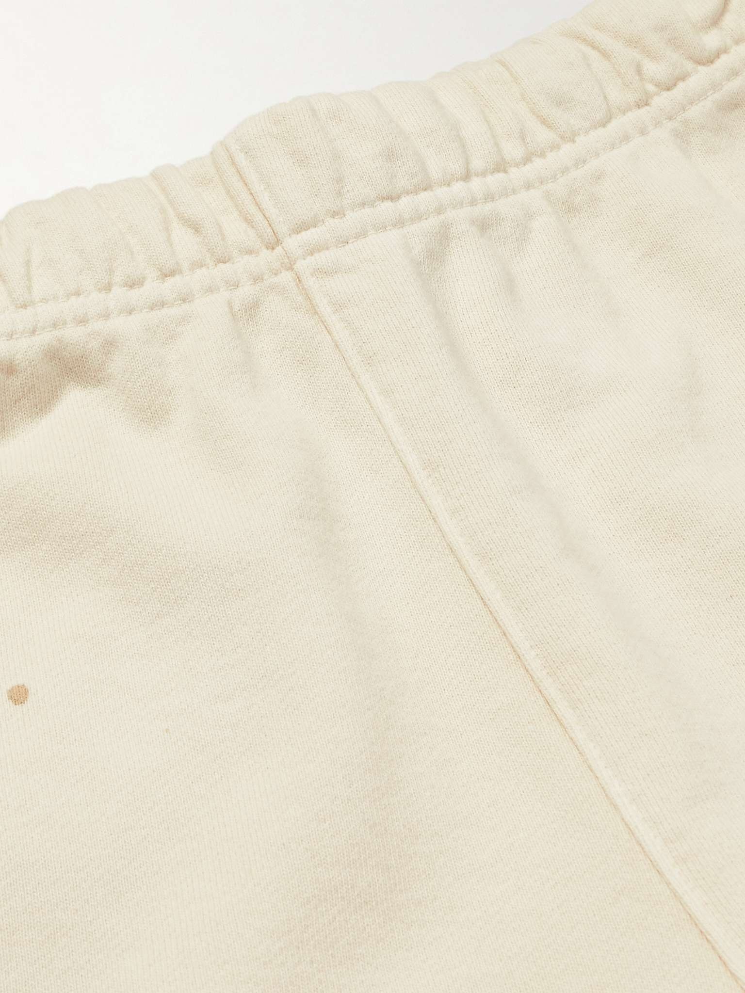 Tapered Logo-Print Paint-Splattered Cotton-Jersey Sweatpants - 3