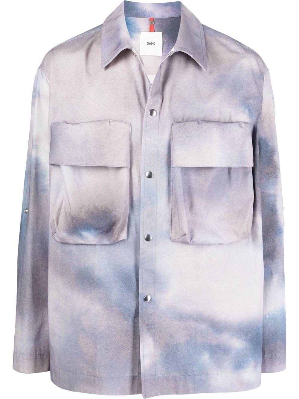 tie-dye print shirt jacket - 1