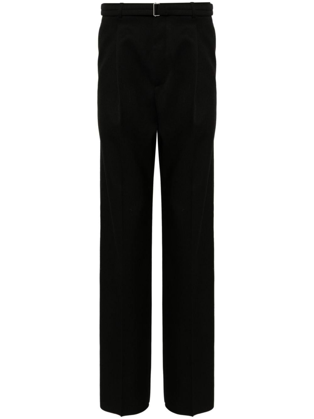 belted straight trousers - 1