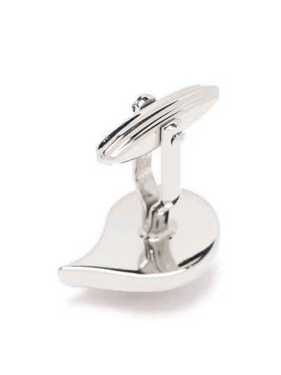 Lanvin swirled silver cufflinks outlook