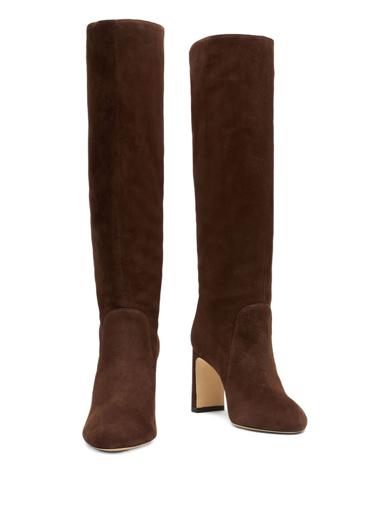 Stuart Weitzman 85mm Babette Tubo suede boots outlook