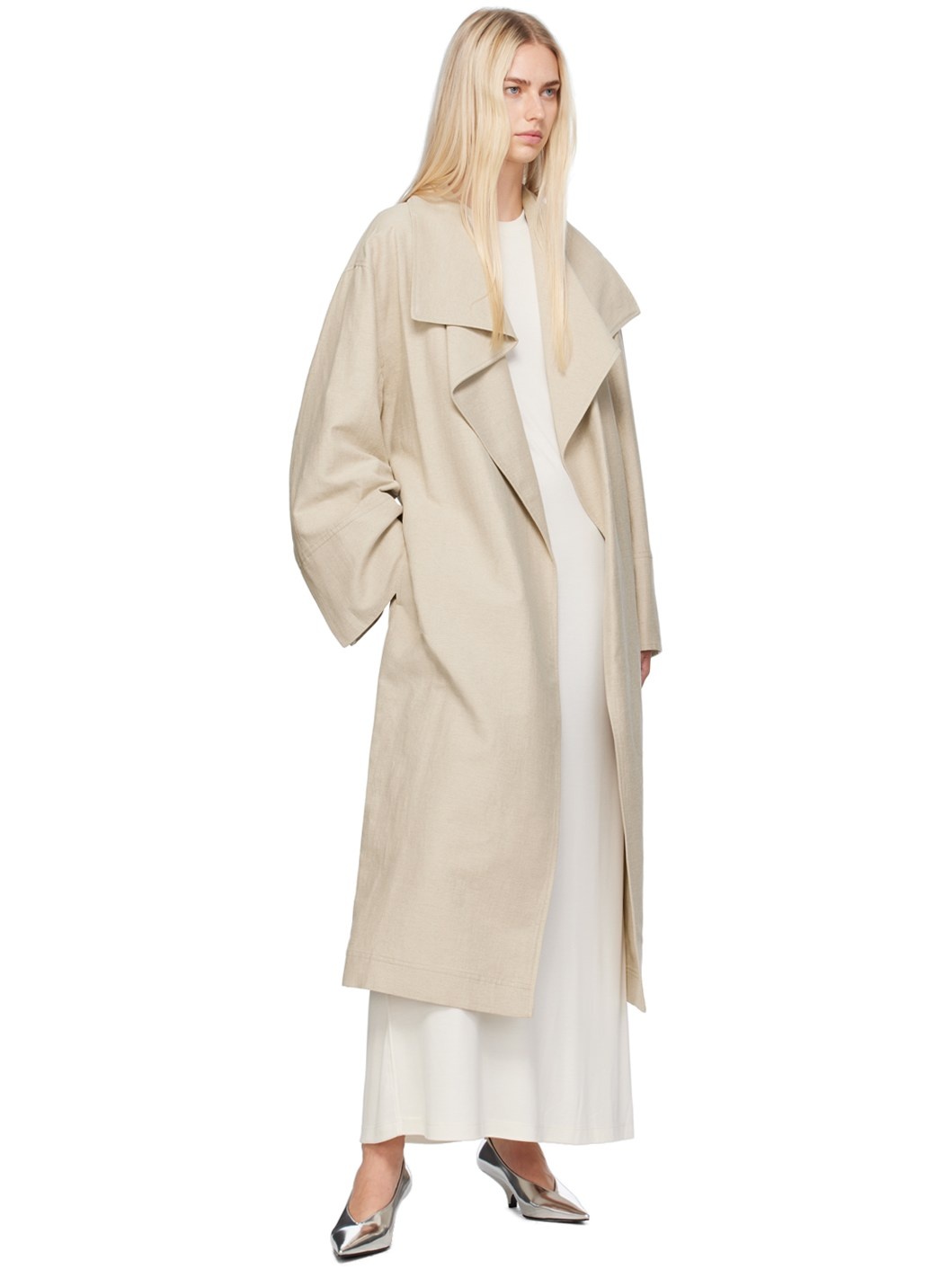 Beige Signature Coat - 4